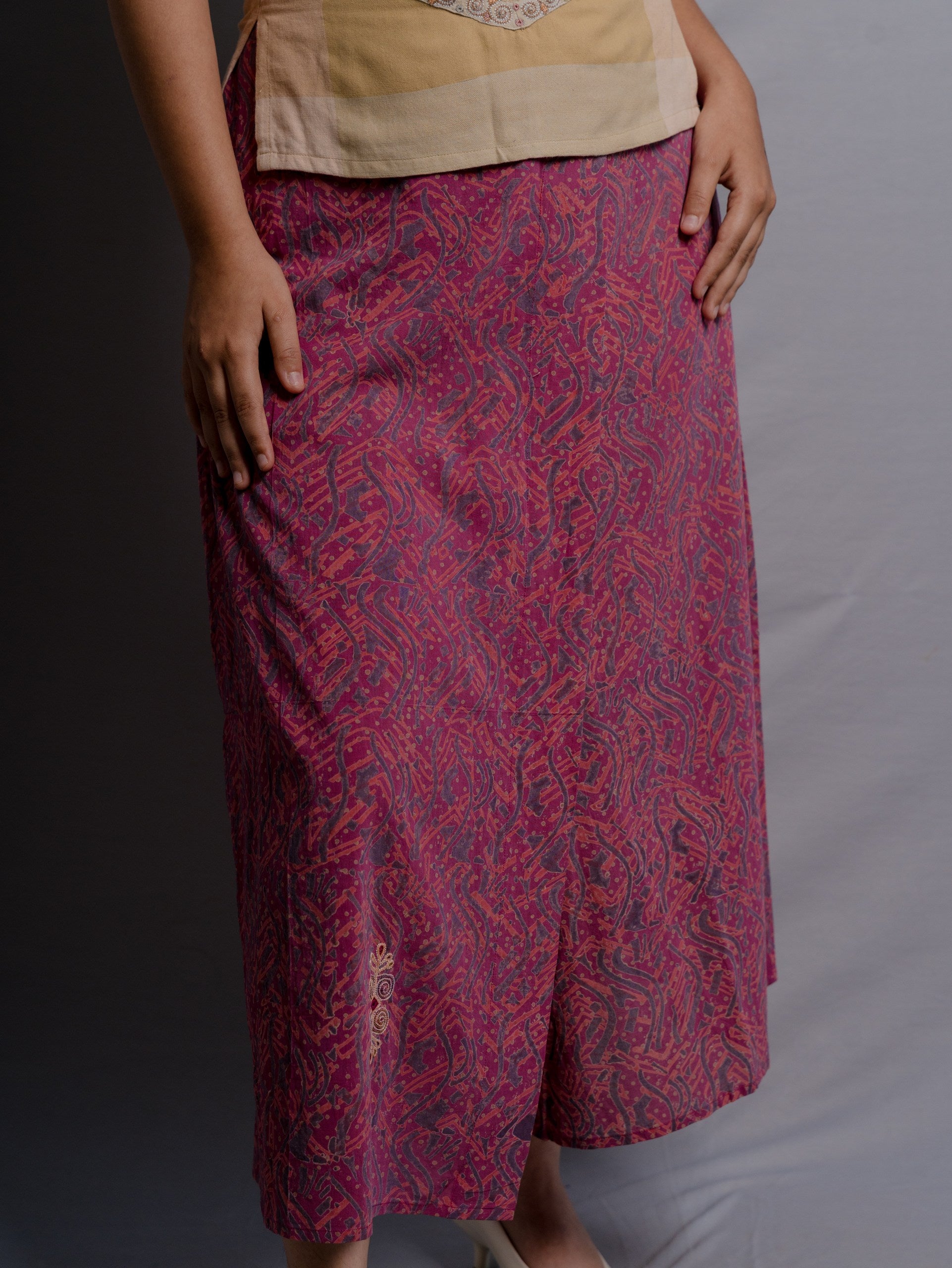 discharge print Skirt Pants