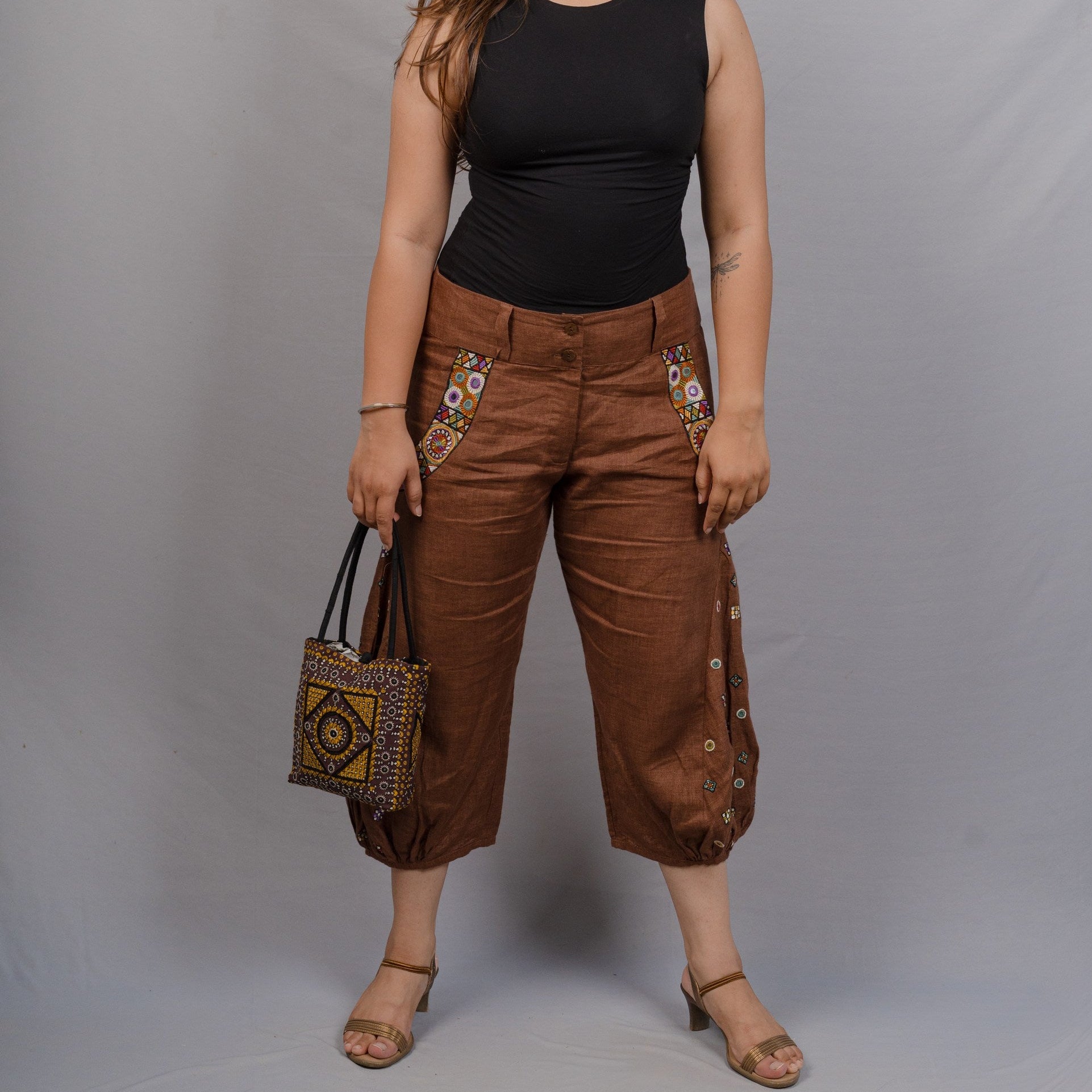 Linen tulip pants