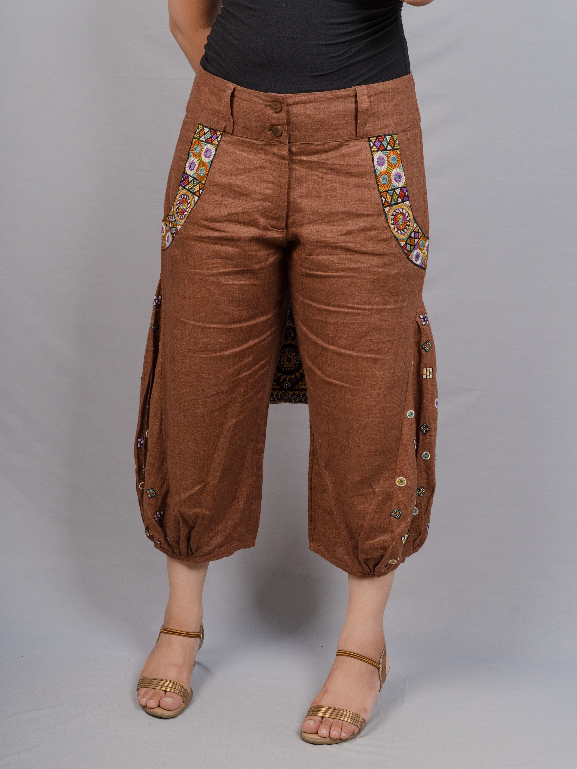 Linen tulip pants