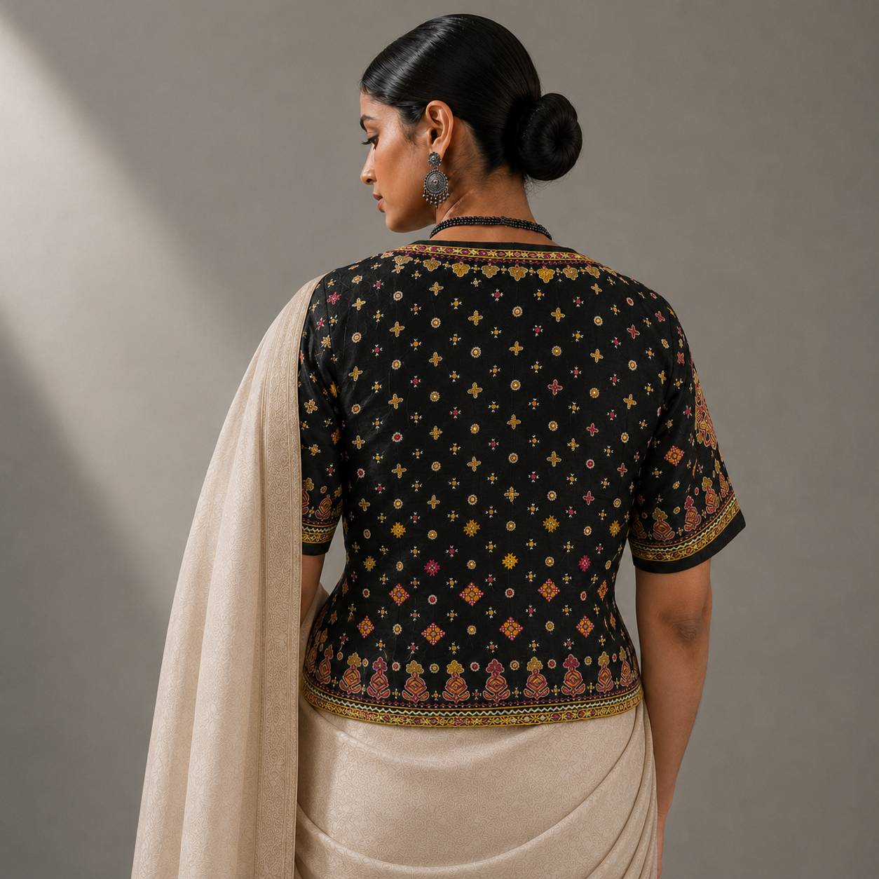 Black Mutwa Hand Embroidered Kanchli