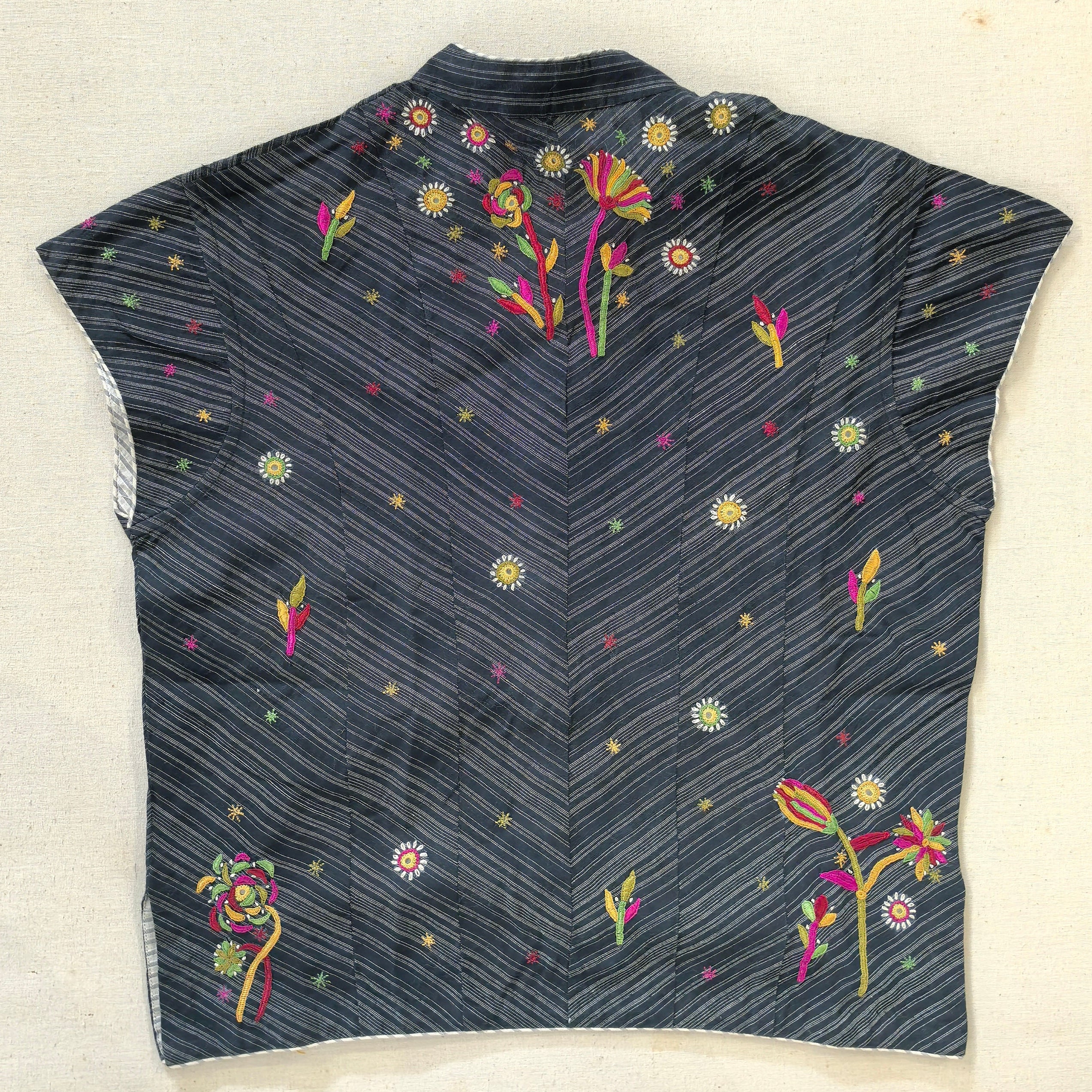 Black Hand Embroidered Top