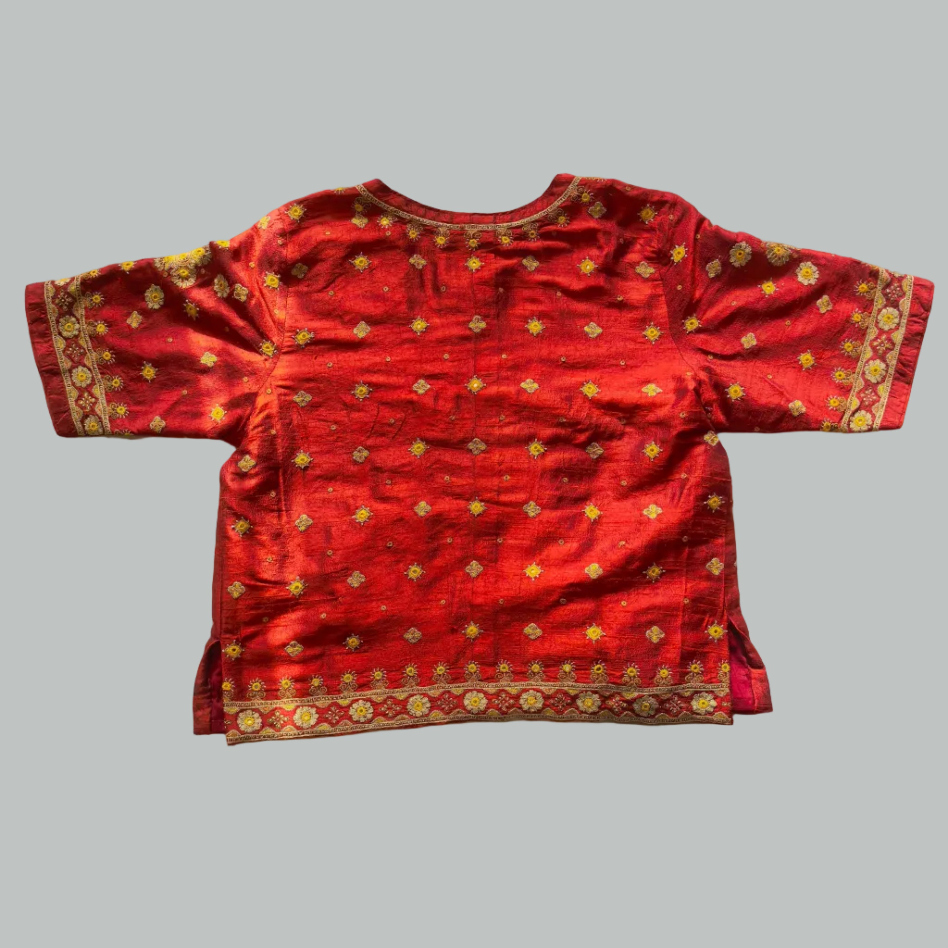 Red Hand Ahir Embroidered Kanchli