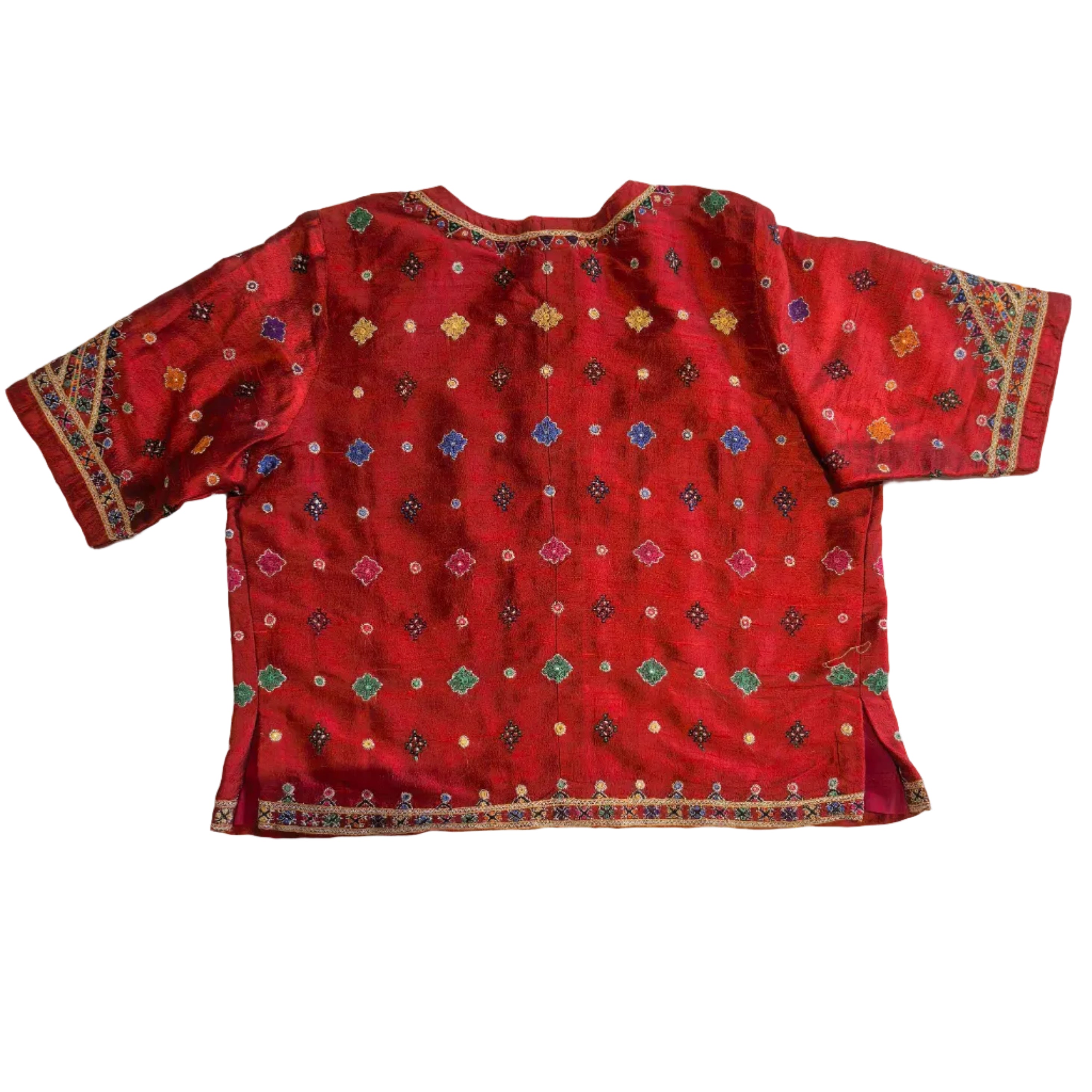 Red Mutwa Hand Embroidered Kanchli