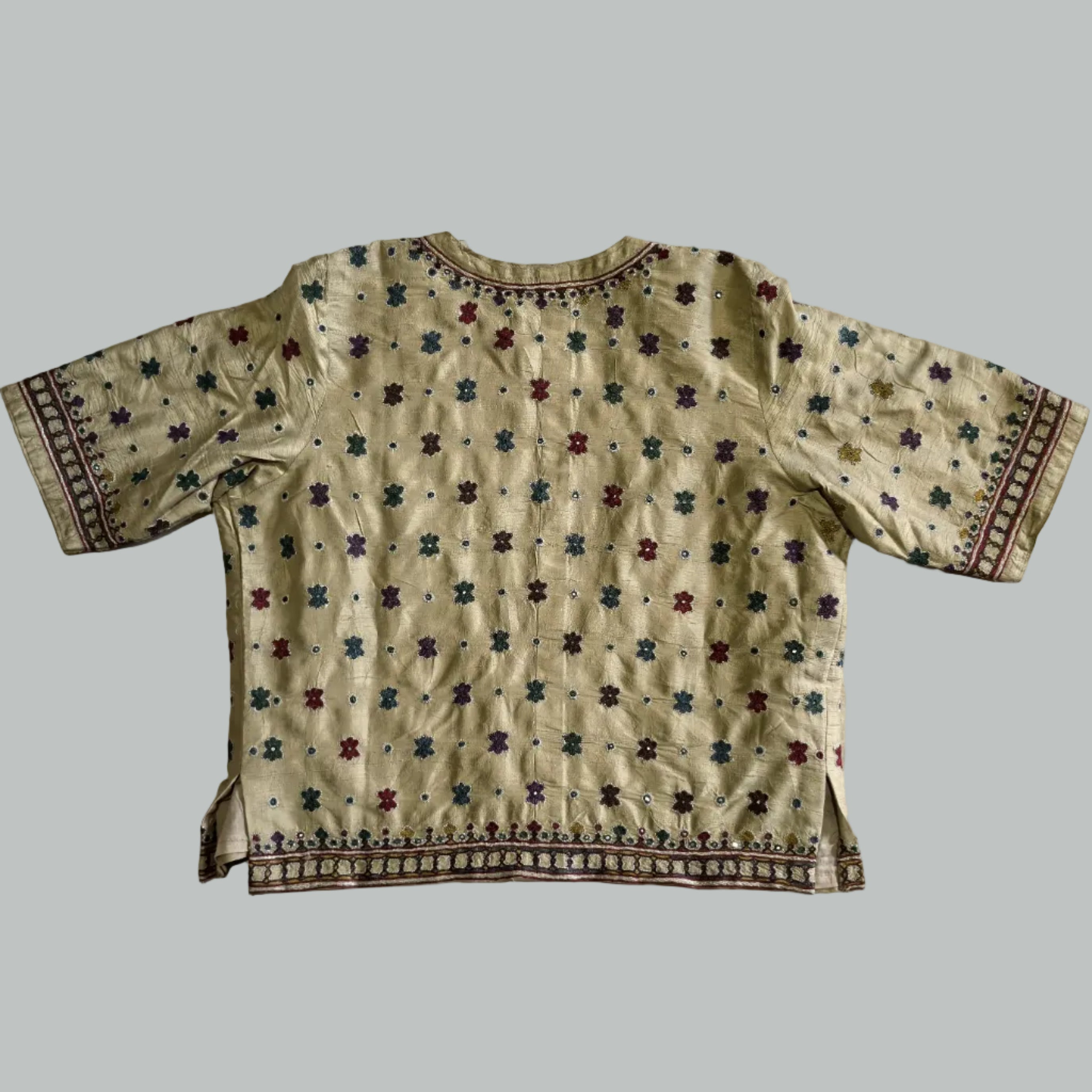 Cream Mutwa Hand Embroidered Kanchli