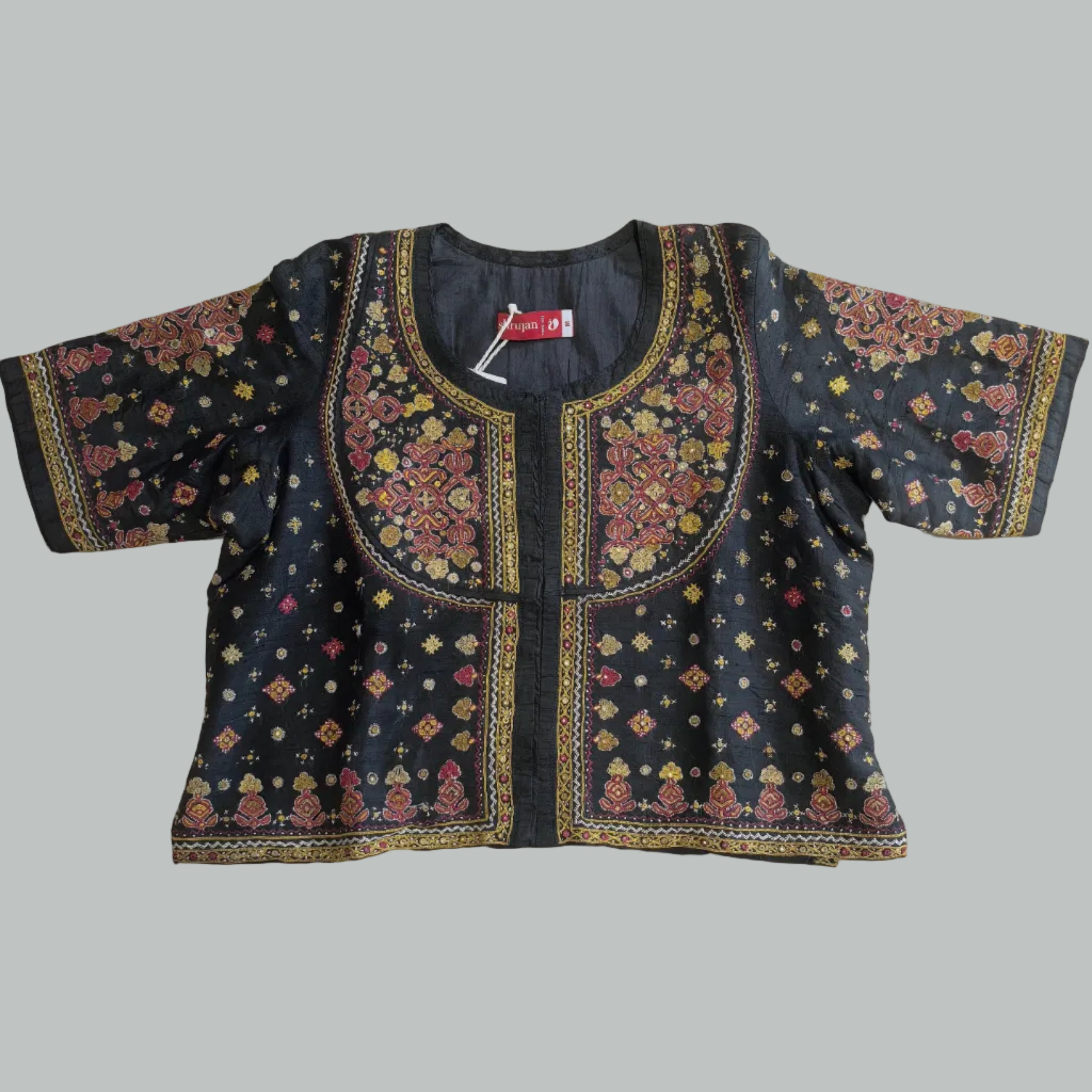 Black Mutwa Hand Embroidered Kanchli