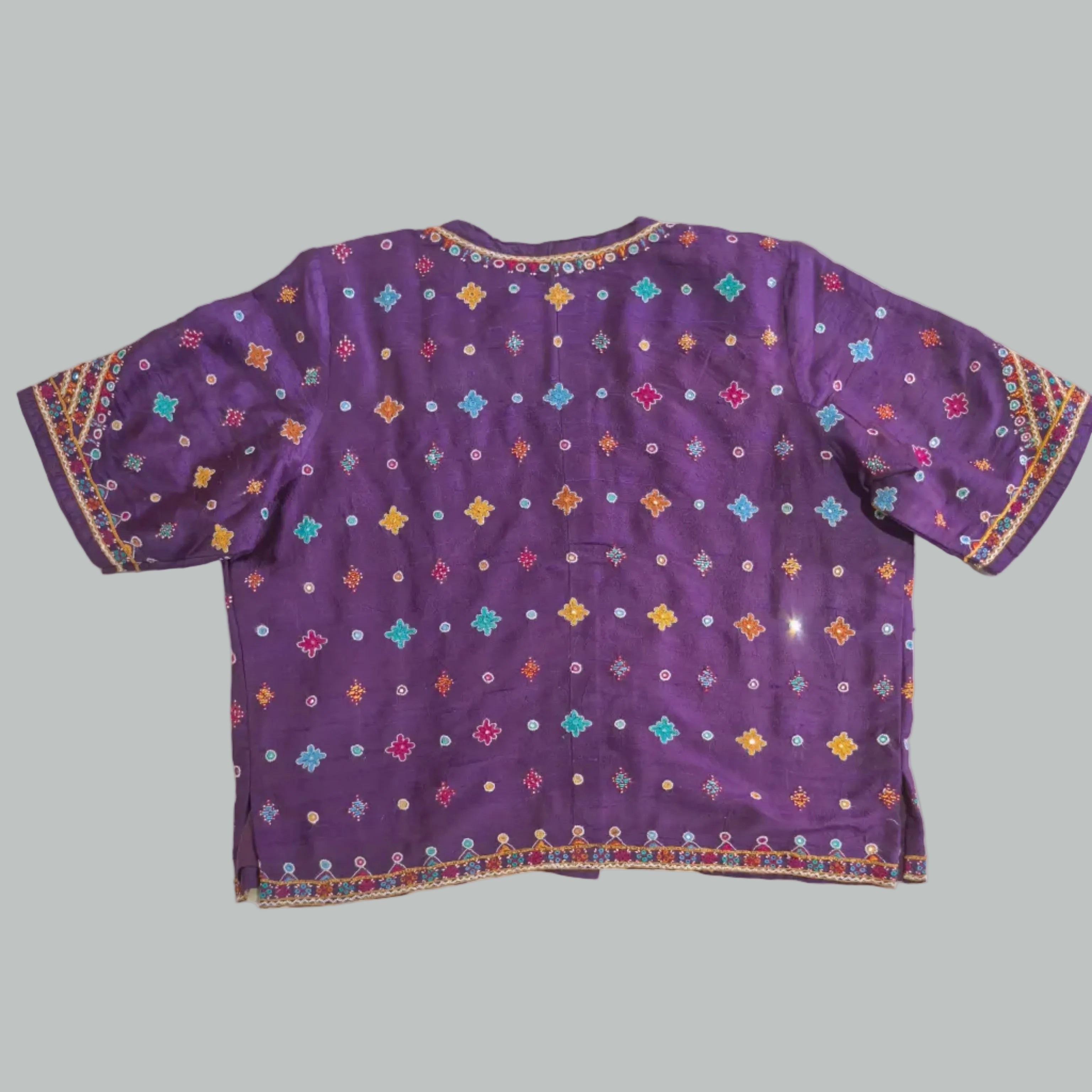 Purple Hand Embroidered Kanchli