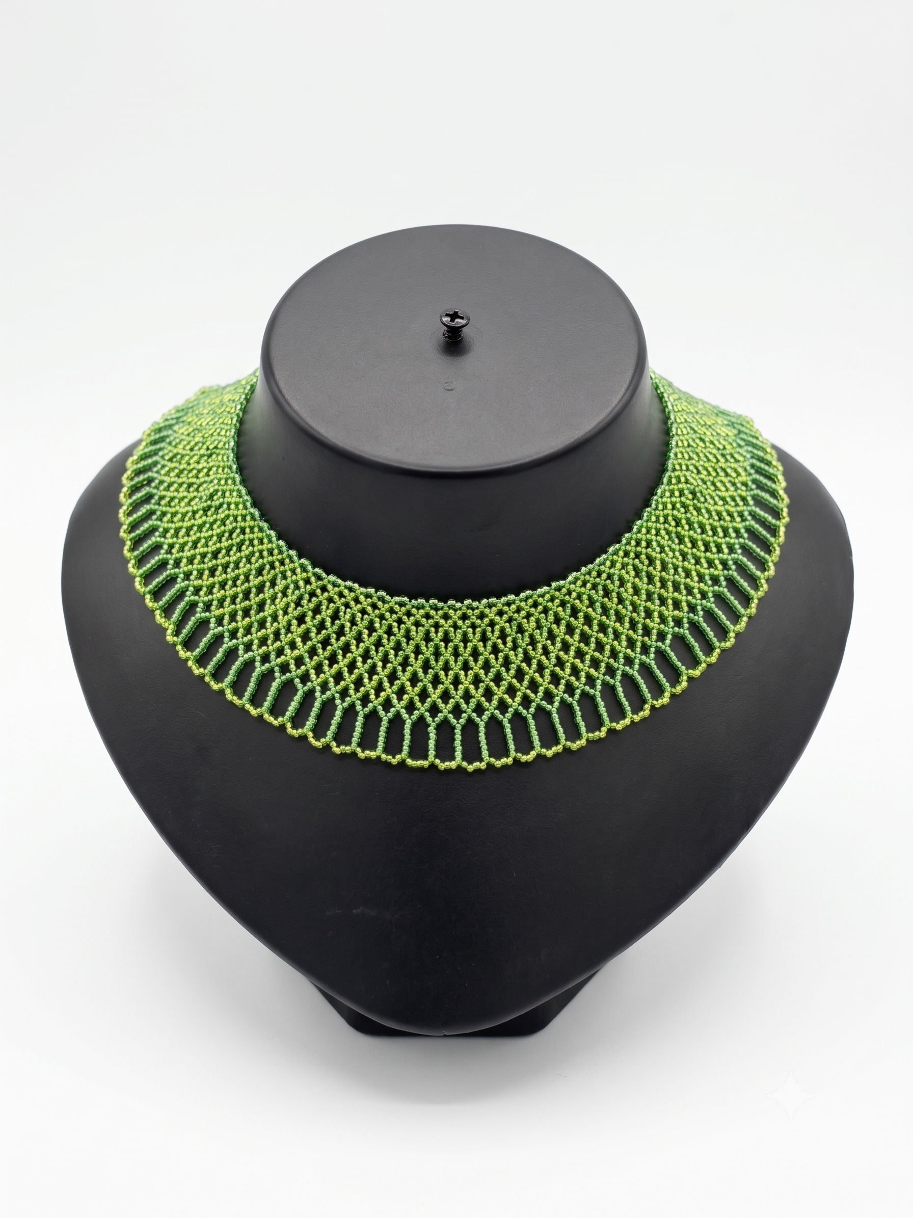 Perrot Green Colored Beaded Necklace