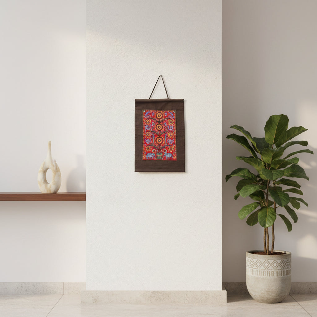 Brown Hand Crafted Wall Hanging