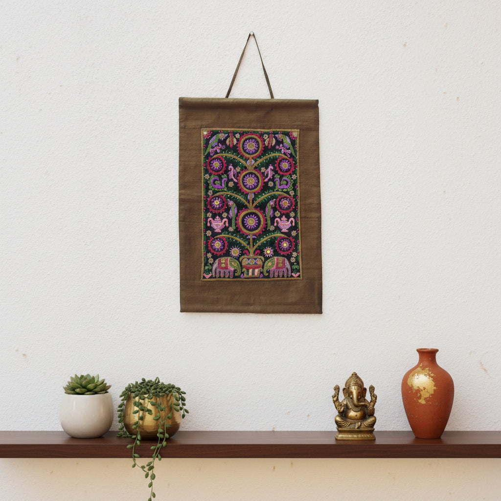 Mahendi Green Hand Crafted Wall Hanging