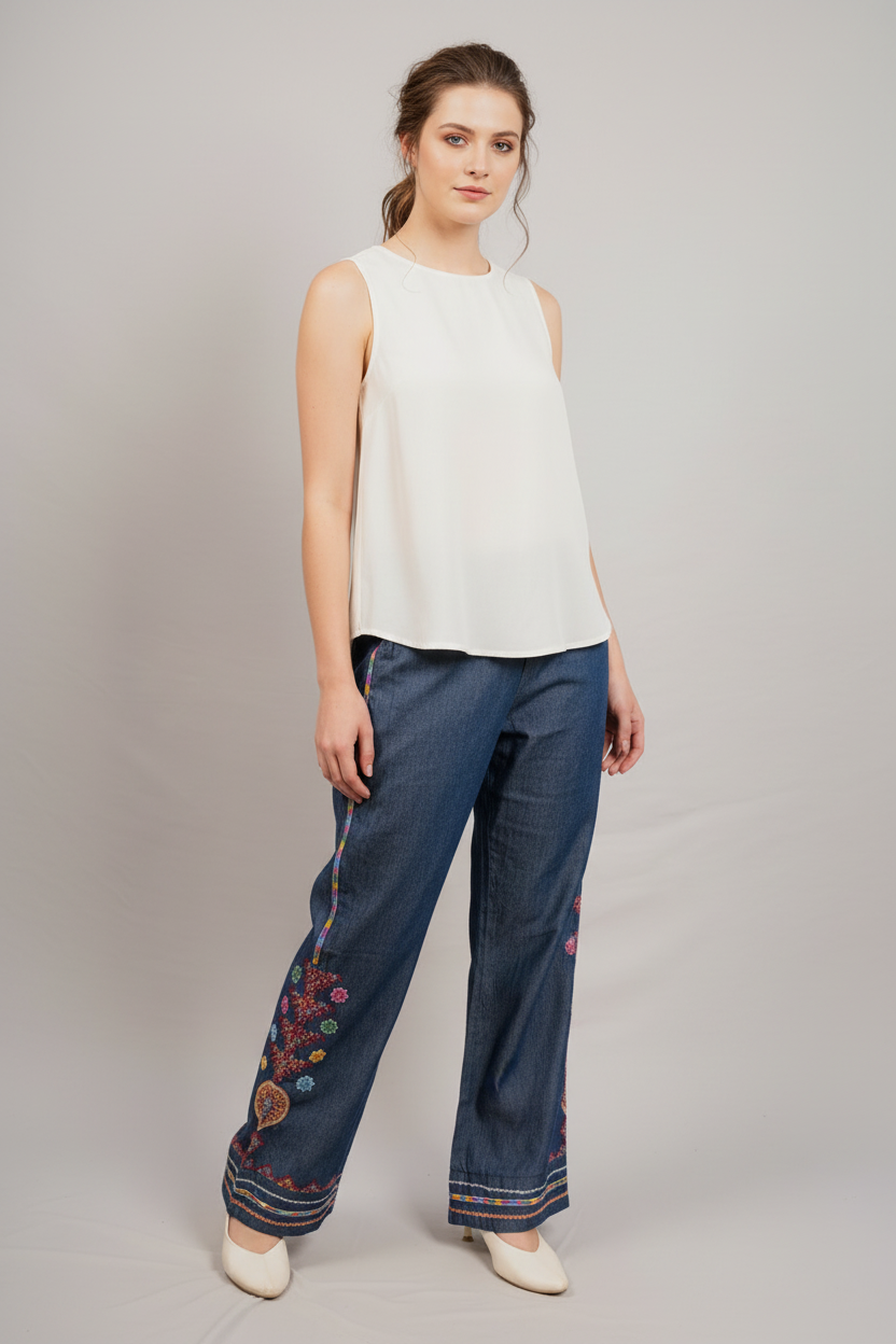 Cotton denim Mutwa pants